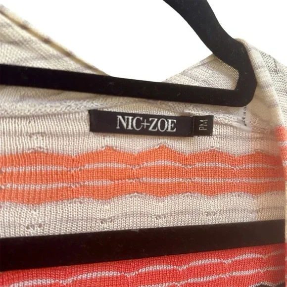 Nic & Zoe Open Front Cardigan Sweater  Silk Blend Women’s Size Petite Medium - Picture 3 of 5